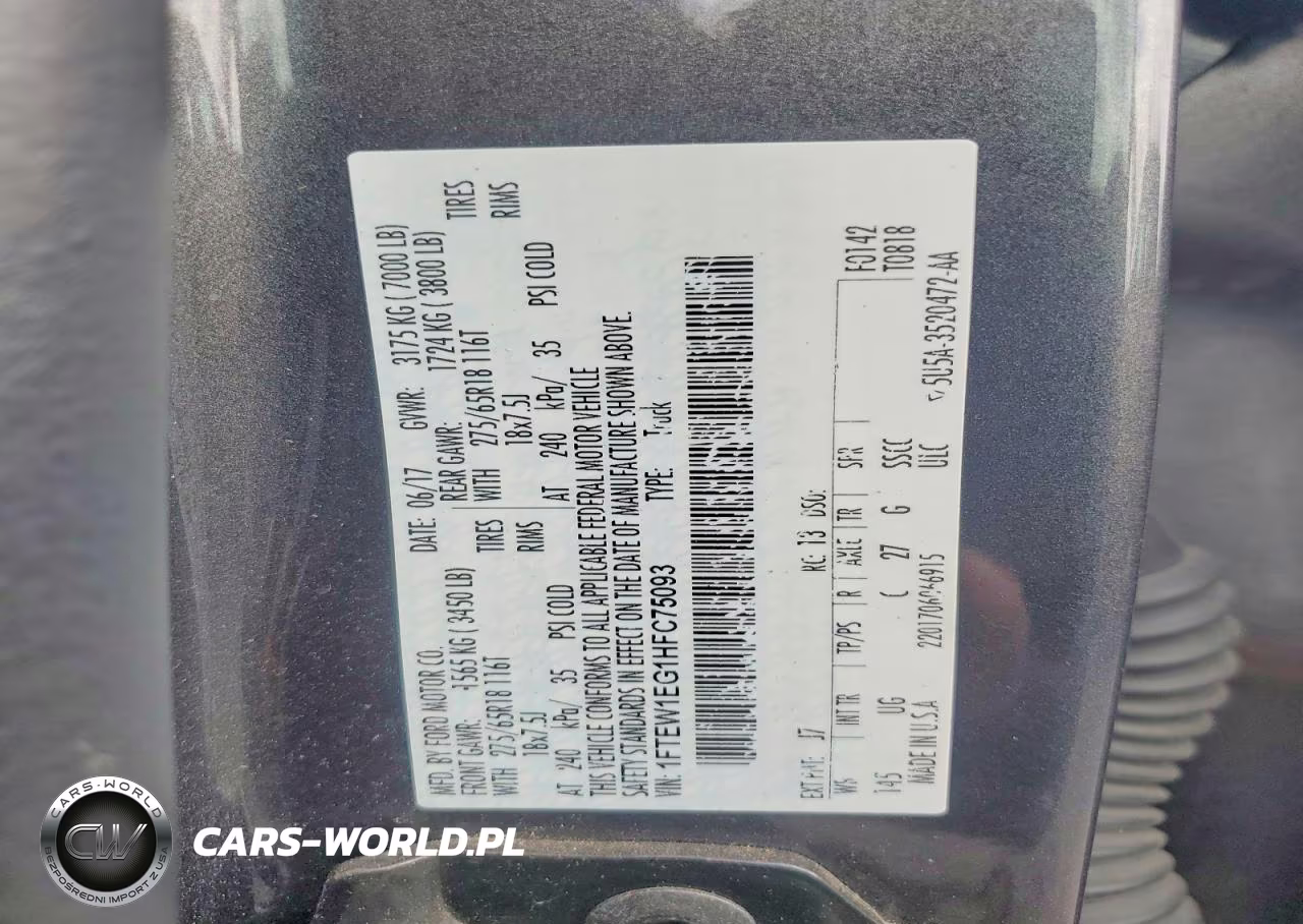 2017 Ford F150 Supercrew VIN:1FTEW1EG1HFC75093 - 12