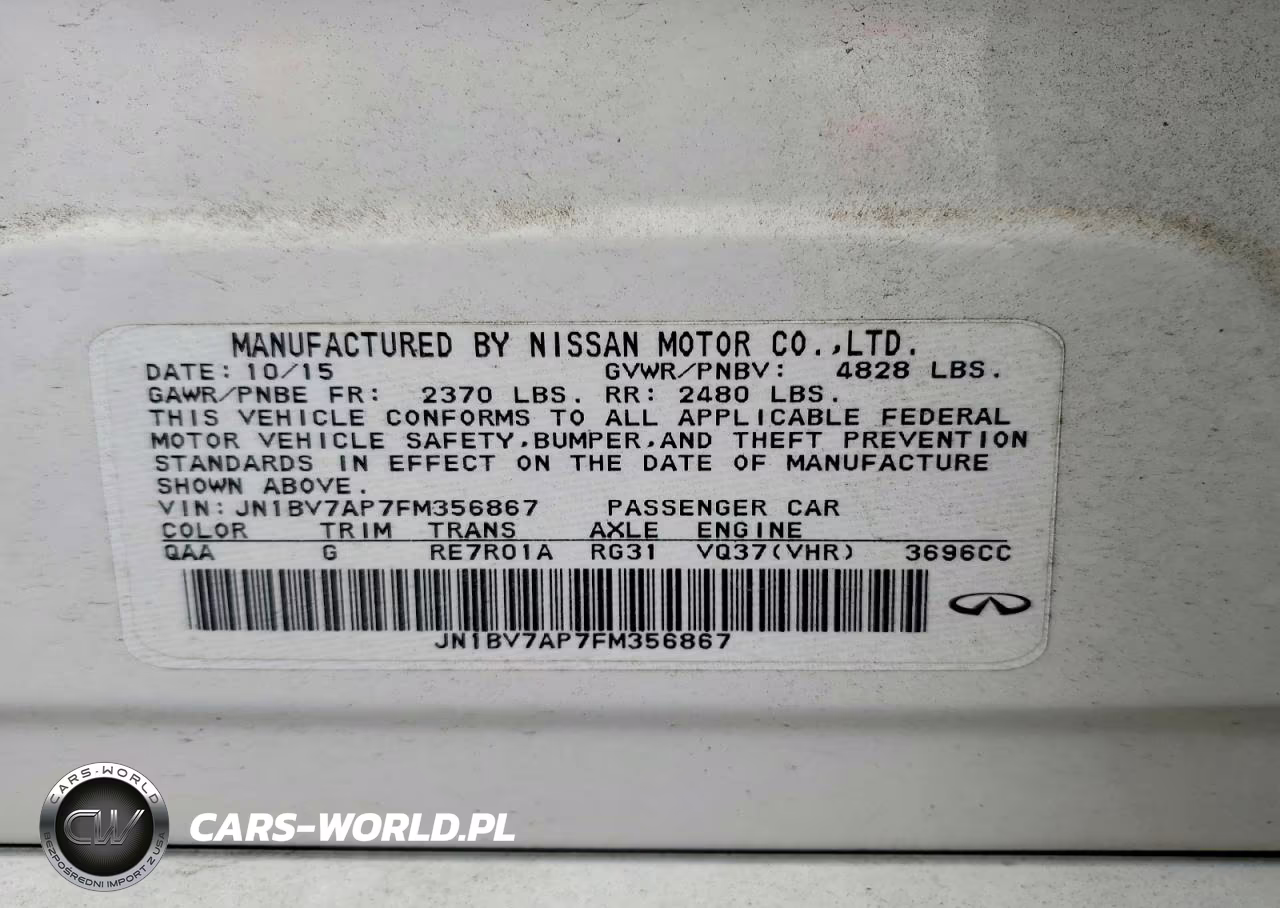2015 Infiniti Q50 Premium VIN:JN1BV7AP7FM356867 - 12