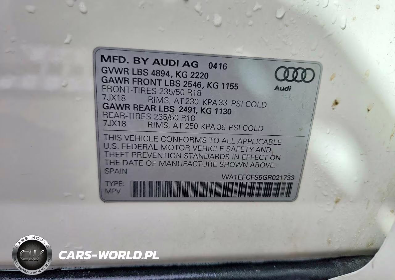2016 Audi Q3 Premium Plus VIN:WA1EFCFS5GR021733 - 12