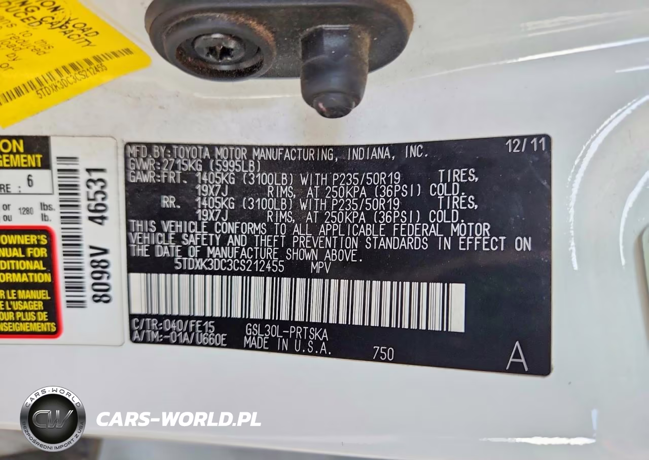 2012 Toyota Sienna Sport VIN:5TDXK3DC3CS212455 - 13