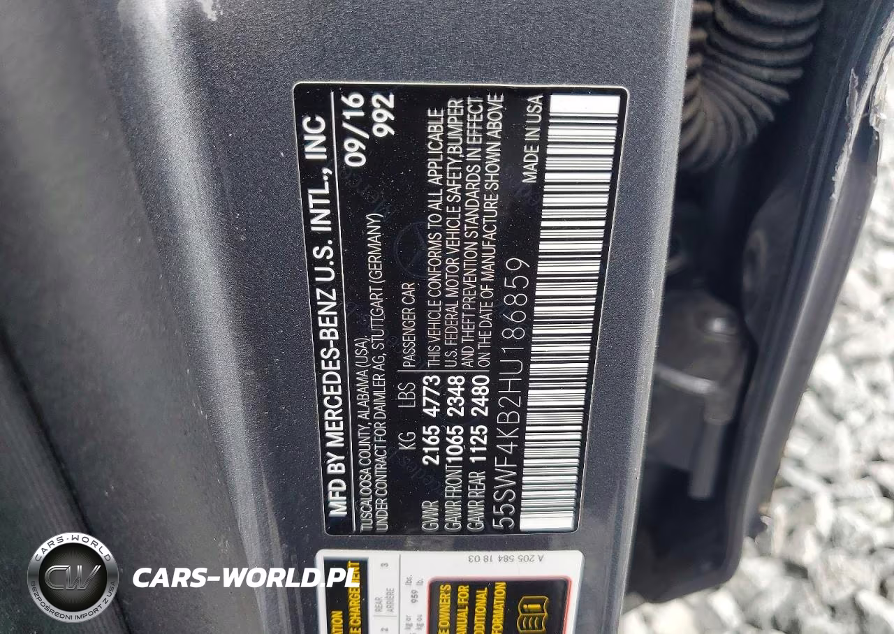 2017 Mercedes-Benz C 300 4Matic VIN:55SWF4KB2HU186859 - 12