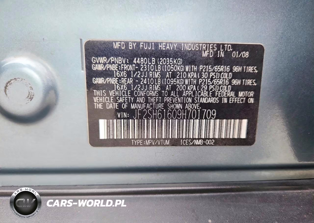 2009 Subaru Forester 2.5X VIN:JF2SH61609H701709 - 13