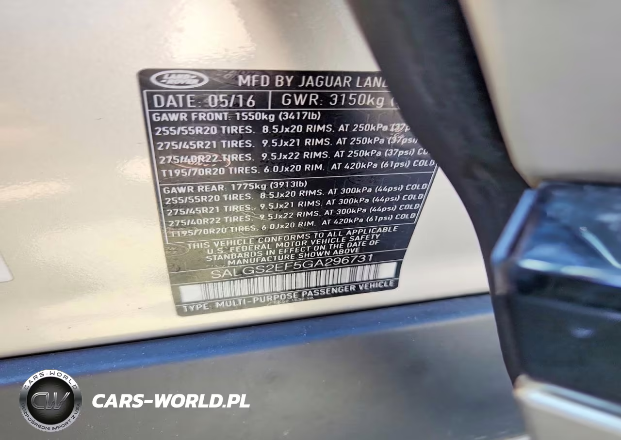 2016 Land Rover Range Rover Supercharged VIN:SALGS2EF5GA296731 - 13
