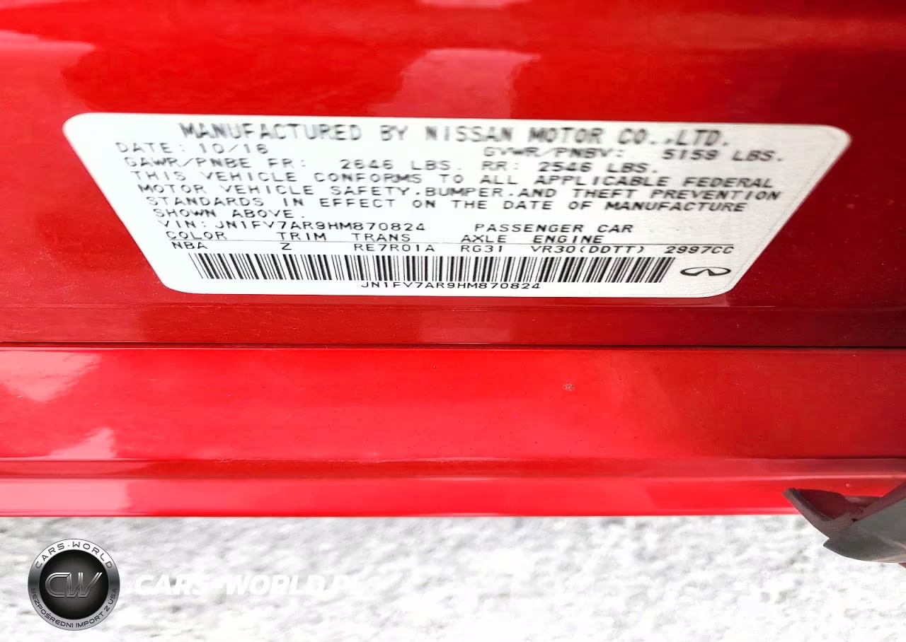 2017 Infiniti Q50 Red Sport 400 VIN:JN1FV7AR9HM870824 - 12