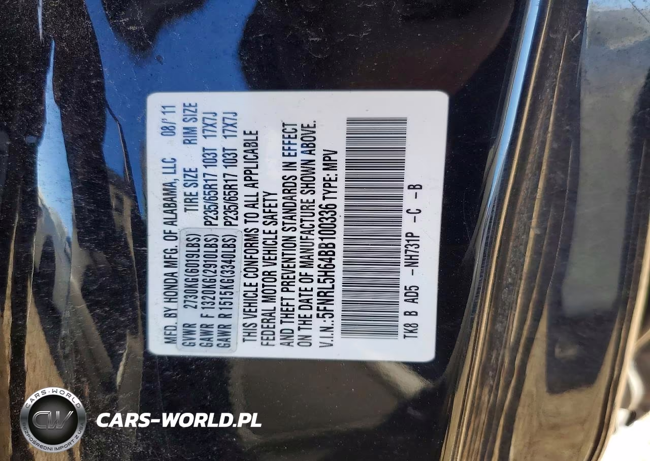 2011 Honda Odyssey Exl VIN:5FNRL5H64BB100336 - 14