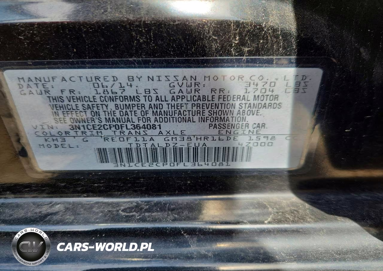 2015 Nissan Versa Note Sv VIN:3N1CE2CP0FL364081 - 13