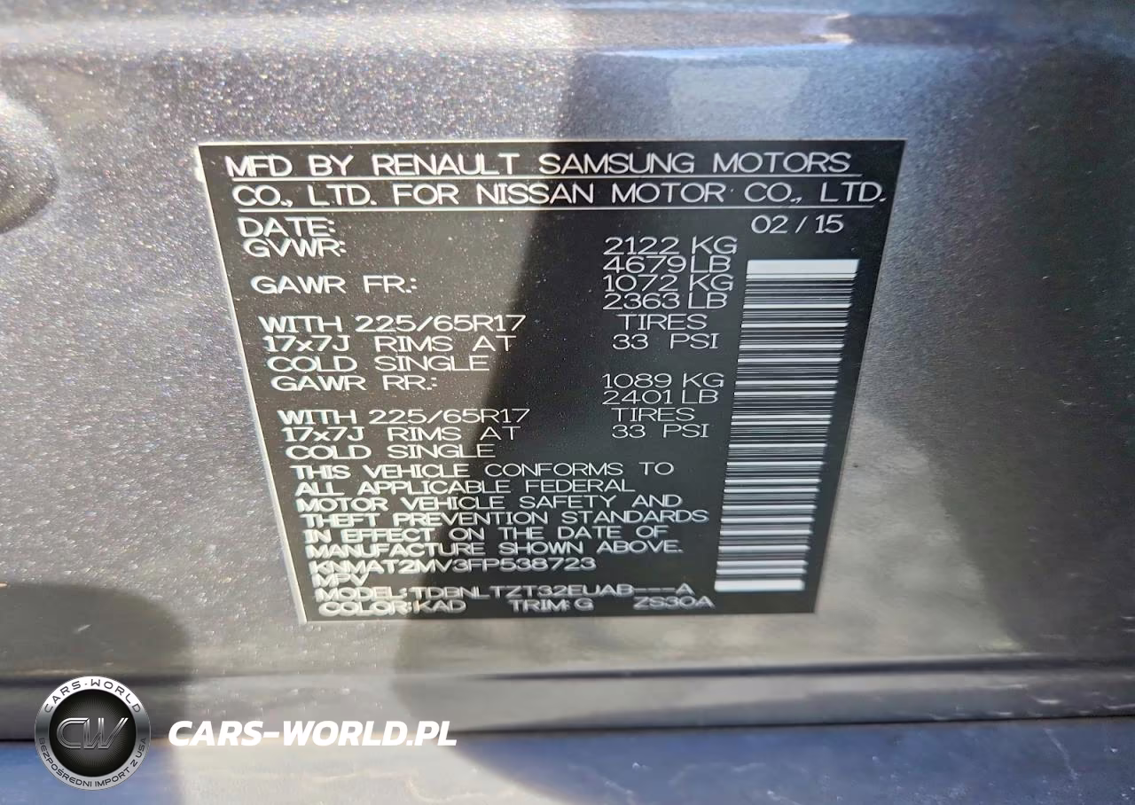 2015 Nissan Rogue Sv VIN:KNMAT2MV3FP538723 - 12