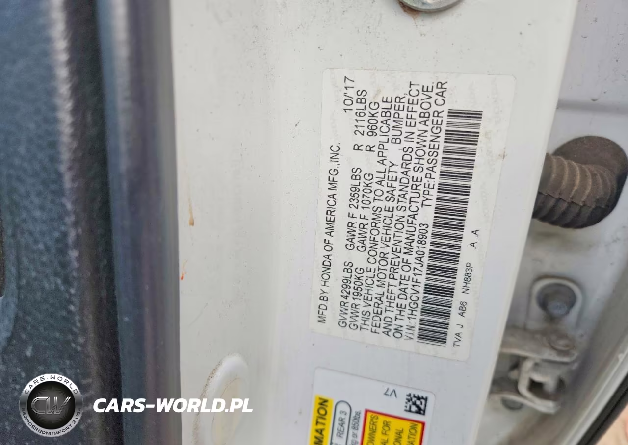 2018 Honda Accord Lx VIN:1HGCV1F17JA018903 - 12