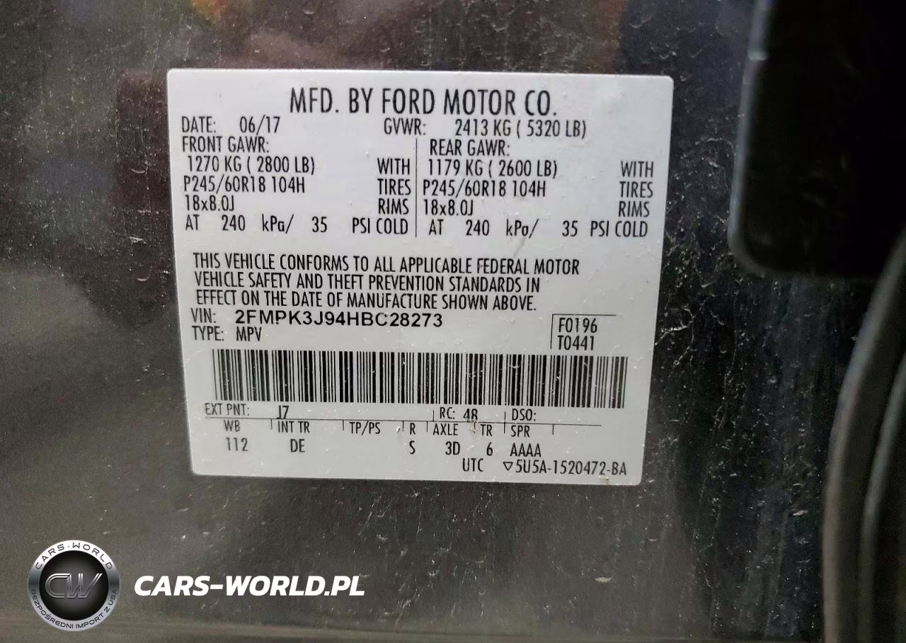 2017 Ford Edge Sel VIN:2FMPK3J94HBC28273 - 14