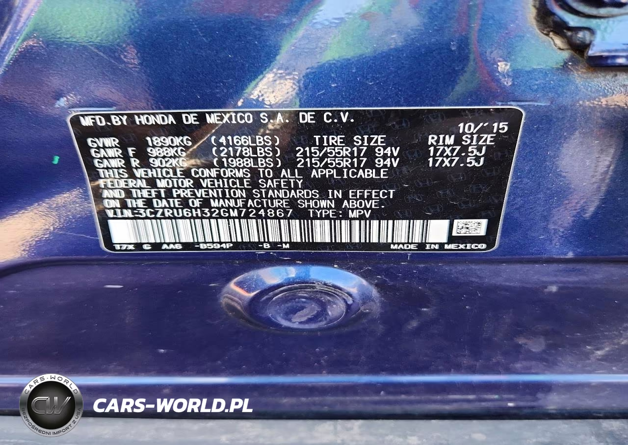 2016 Honda Hr-V Lx VIN:3CZRU6H32GM724867 - 13