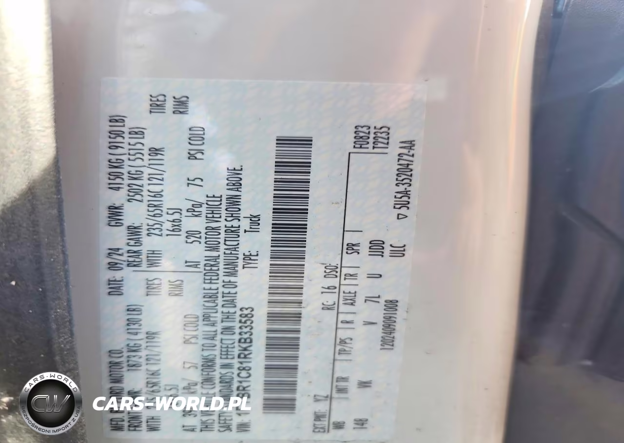 2024 Ford Transit T-250 VIN:1FTBR1C81RKB33583 - 14