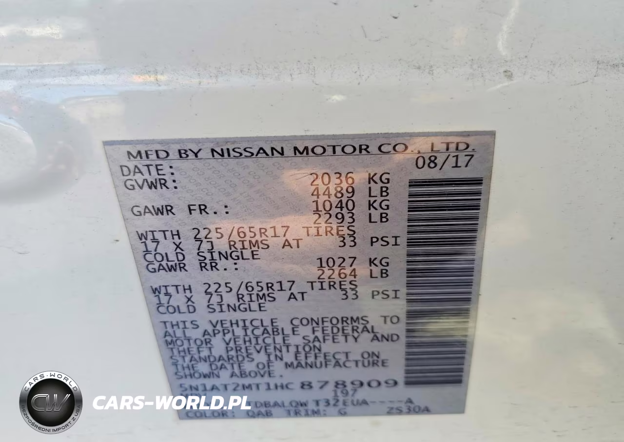 2017 Nissan Rogue Sv VIN:5N1AT2MT1HC878909 - 14