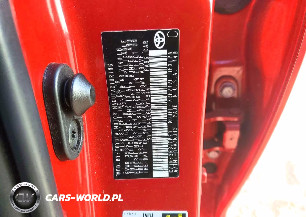 2020 Toyota Corolla Le VIN:5YFEPRAE6LP049441 - 13