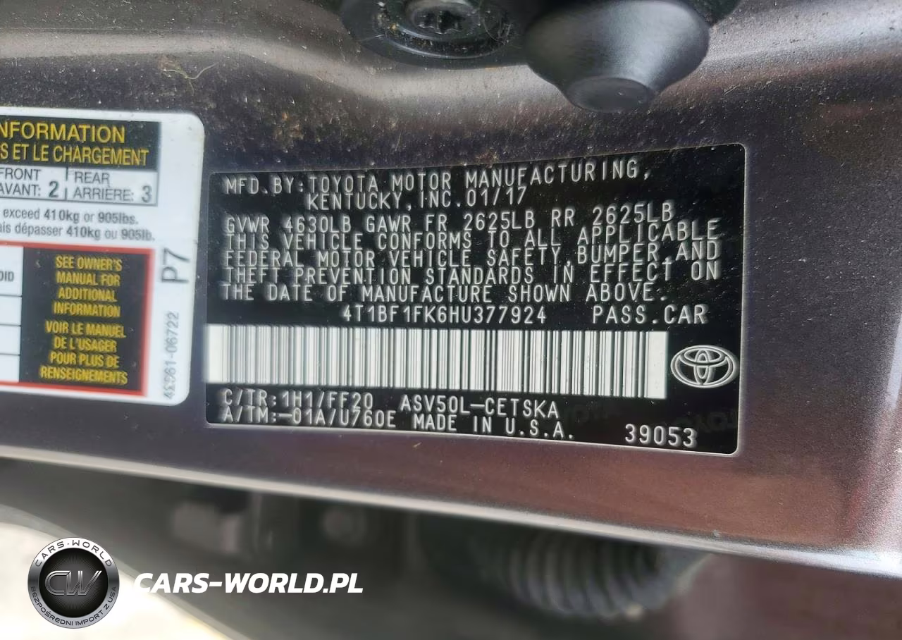 2017 Toyota Camry Se VIN:4T1BF1FK6HU377924 - 13