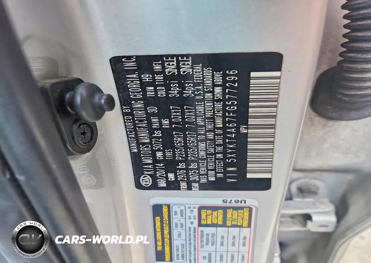 2015 Kia Sorento Lx VIN:5XYKT4A67FG577296 - 12