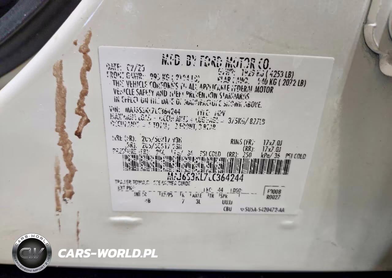 2020 Ford Ecosport Titanium VIN:MAJ6S3KL7LC364244 - 12