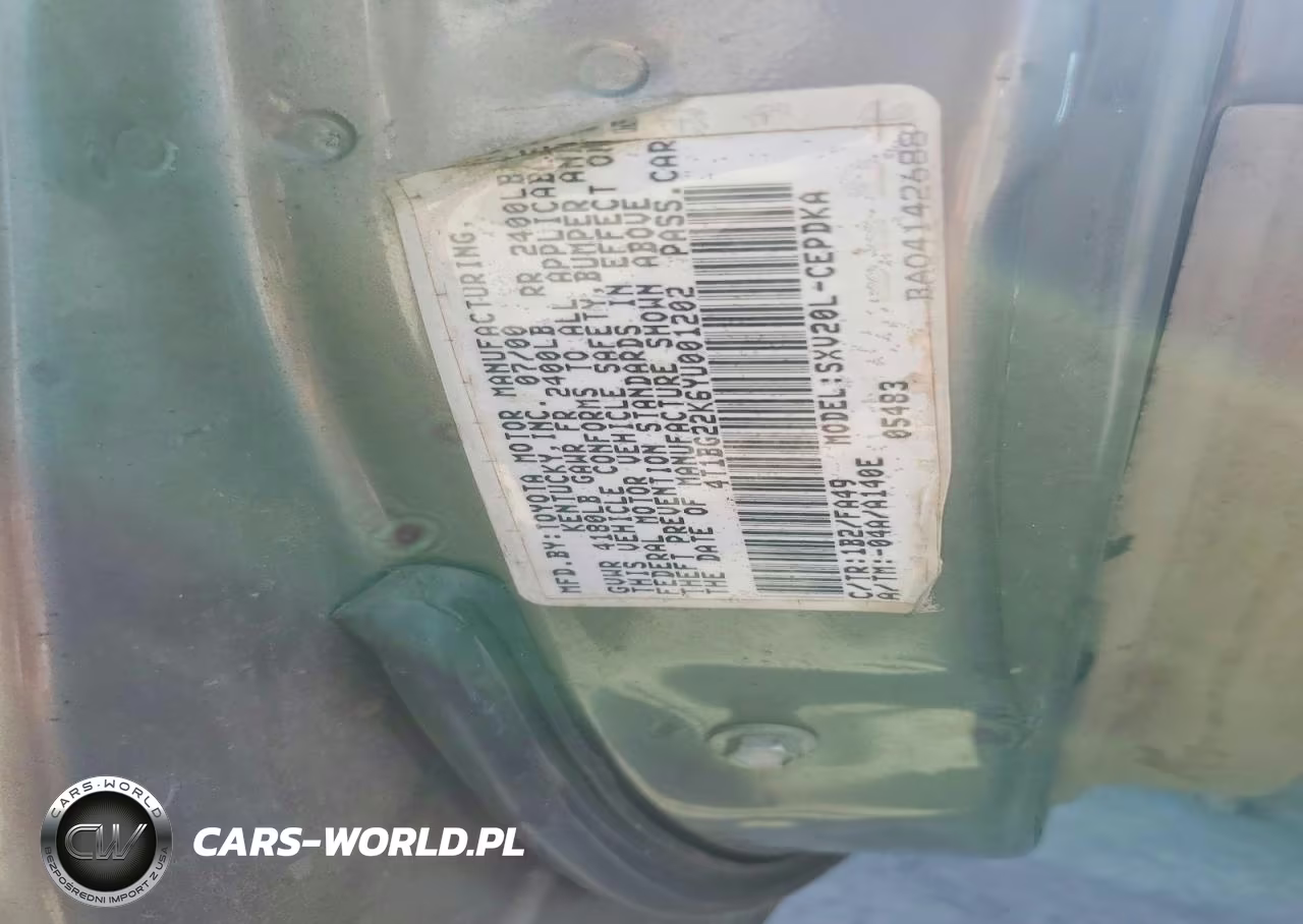 2000 Toyota Camry Ce VIN:4T1BG22K6YU001202 - 12