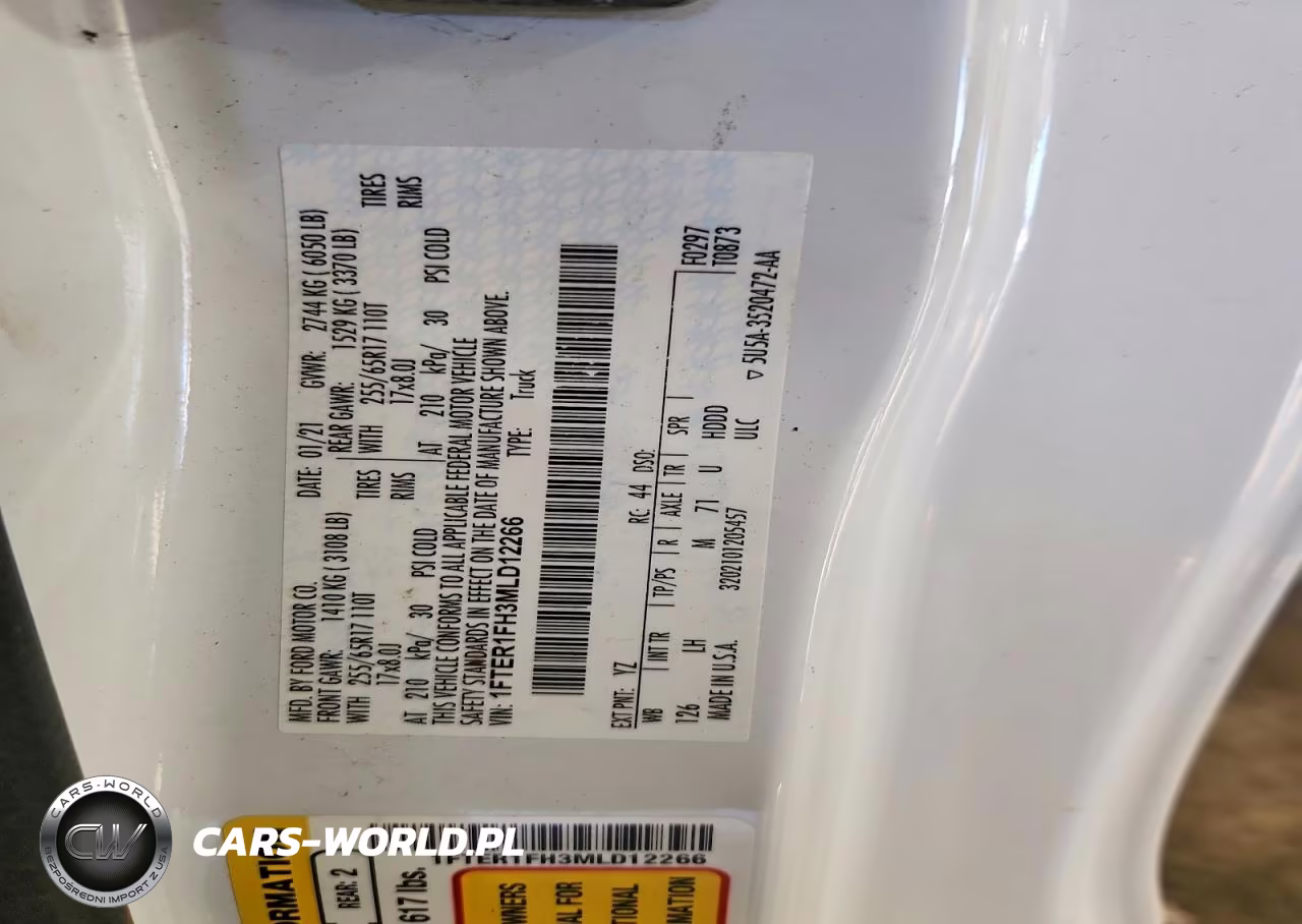 2021 Ford Ranger Xl VIN:1FTER1FH3MLD12266 - 12
