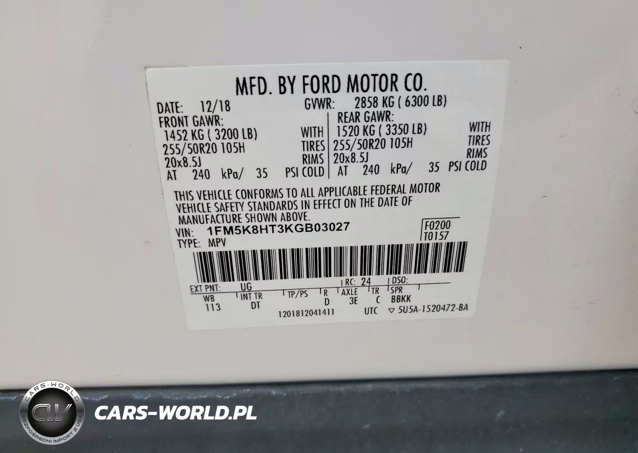 2019 Ford Explorer Platinum VIN:1FM5K8HT3KGB03027 - 13