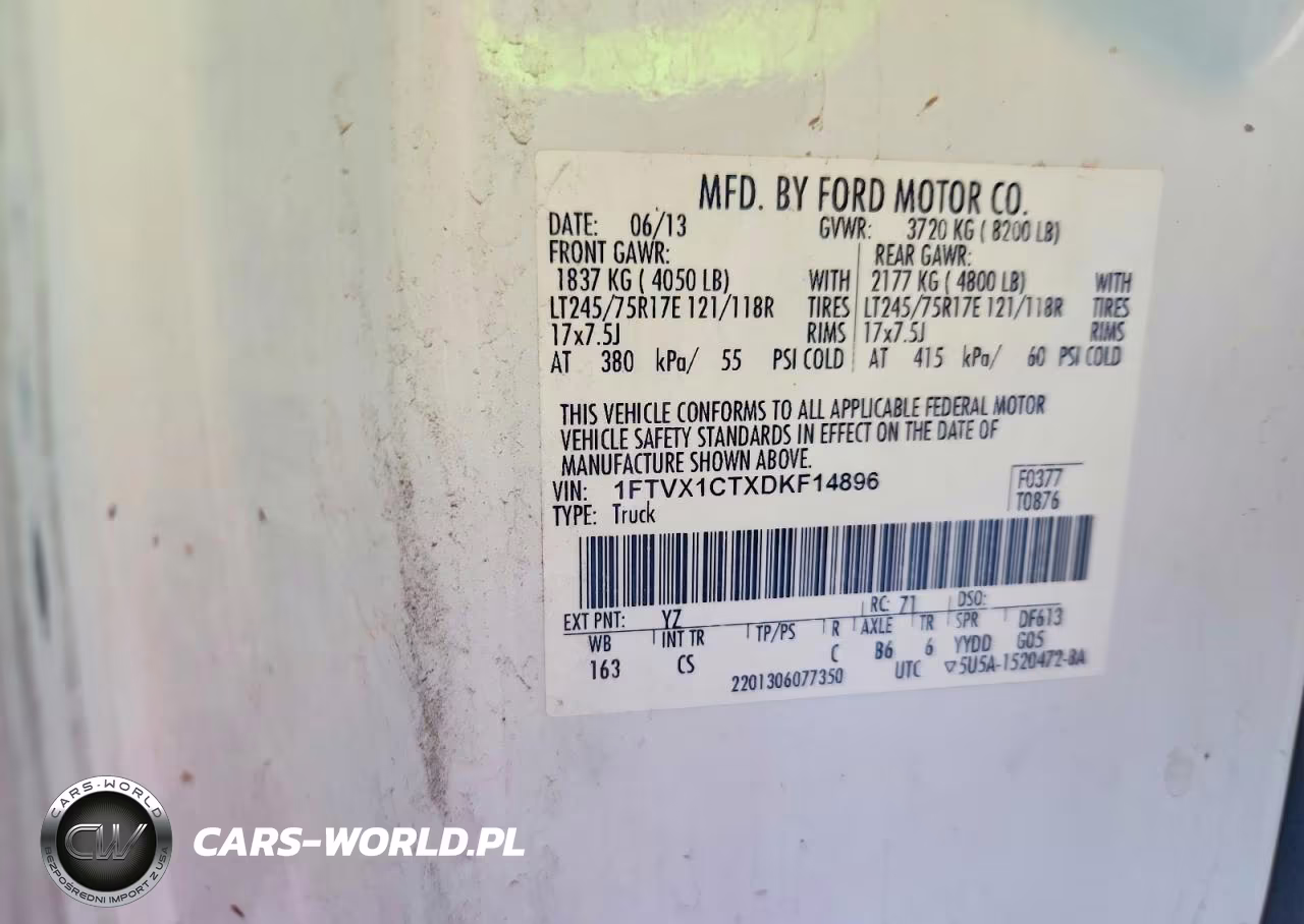 2013 Ford F150 Super Cab VIN:1FTVX1CTXDKF14896 - 12