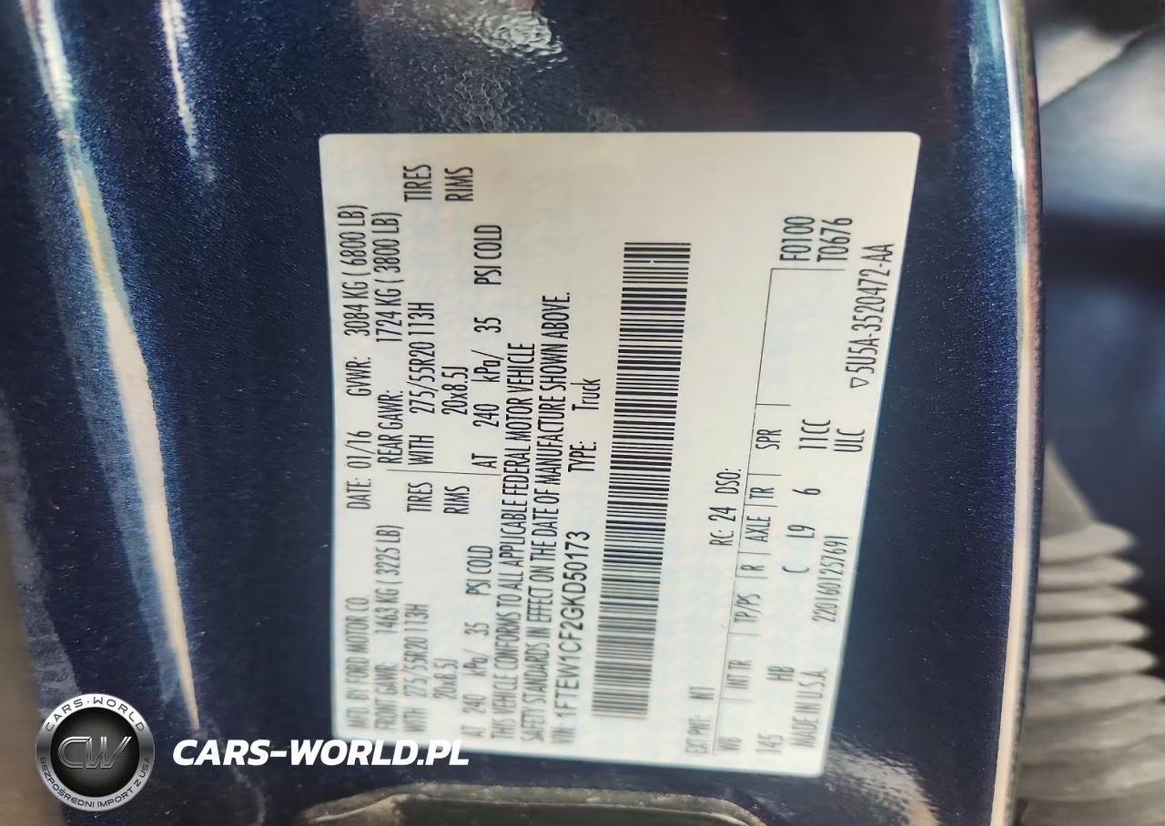 2016 Ford F150 Supercrew VIN:1FTEW1CF2GKD50173 - 12