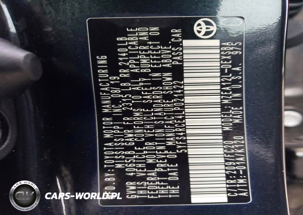 2020 Toyota Corolla Se VIN:5YFS4RCE4LP021422 - 12