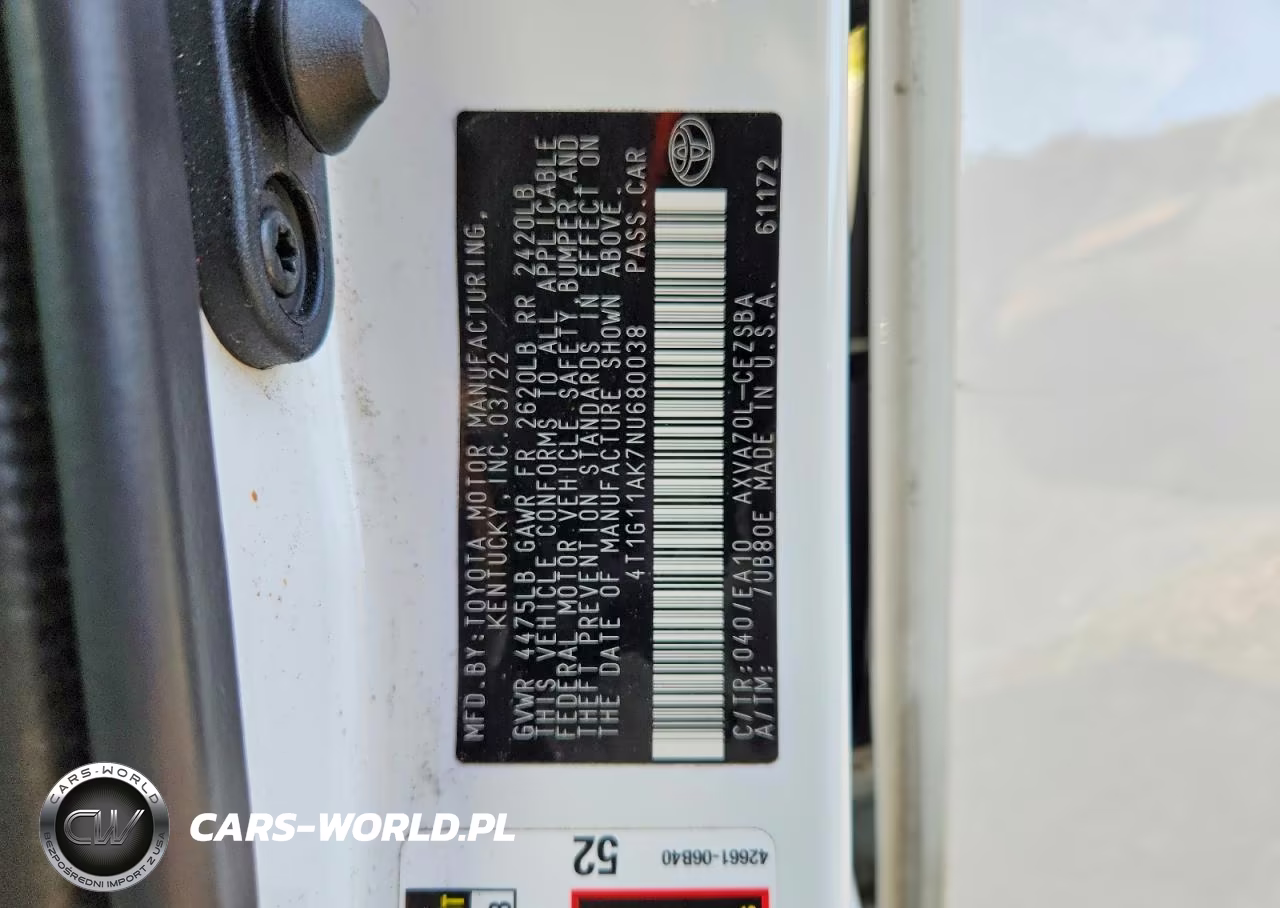 2022 Toyota Camry Se VIN:4T1G11AK7NU680038 - 12