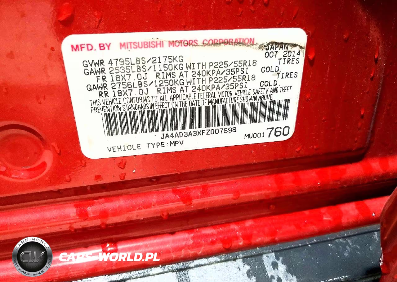 2015 Mitsubishi Outlander Se VIN:JA4AD3A3XFZ007698 - 13