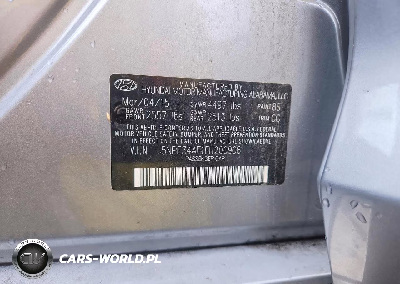 2015 Hyundai Sonata Sport VIN:5NPE34AF1FH200906 - 12