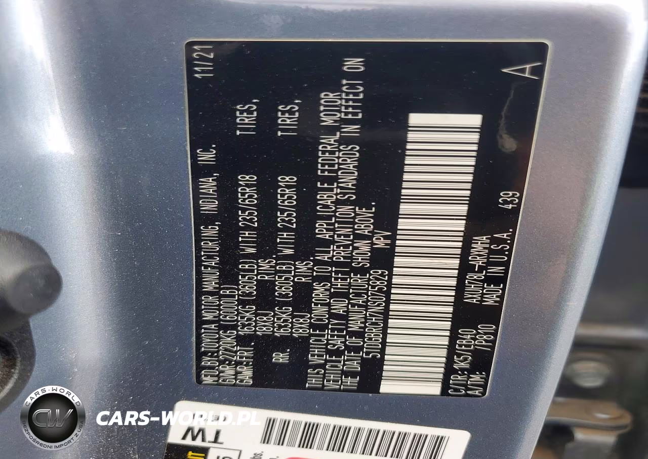 2022 Toyota Highlander Hybrid Xle VIN:5TDGBRCH7NS075829 - 13