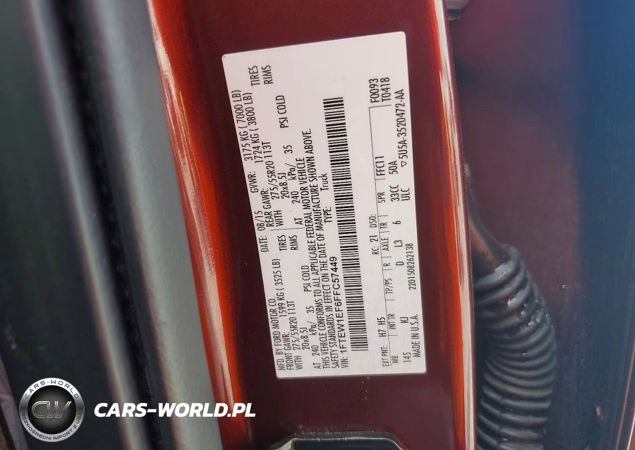 2015 Ford F150 Supercrew VIN:1FTEW1EF6FFC57449 - 12