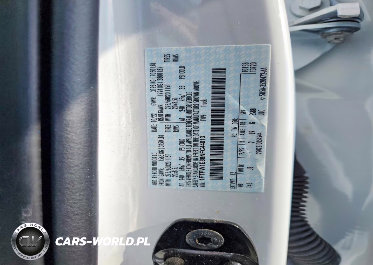 2022 Ford F150 Supercrew VIN:1FTFW1E88NFC44013 - 13