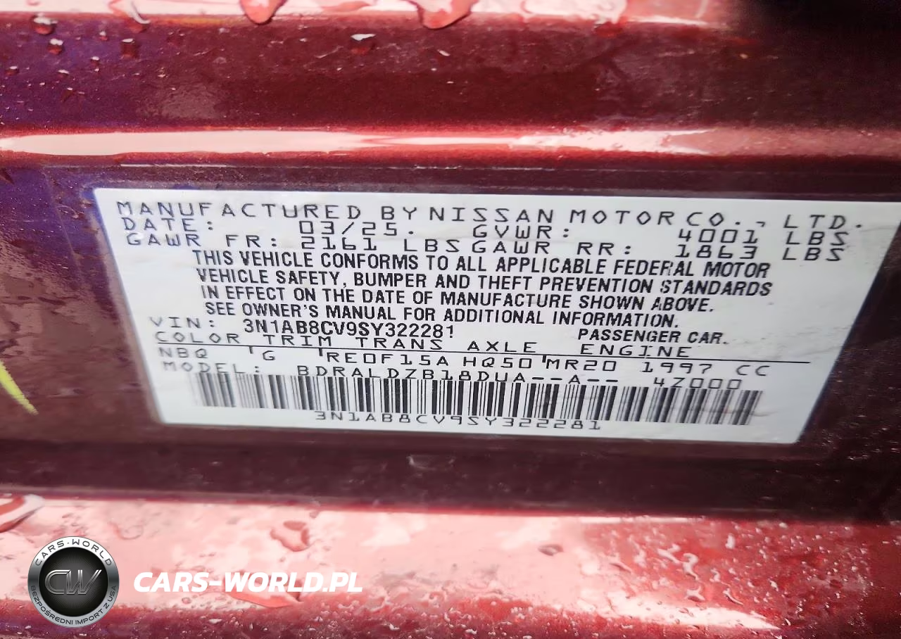 2025 Nissan Sentra Sv VIN:3N1AB8CV9SY322281 - 12