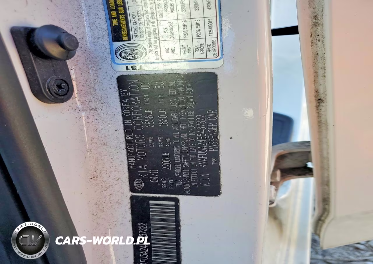 2011 Kia Forte5 Ex VIN:KNAFU5A24B5437322 - 12