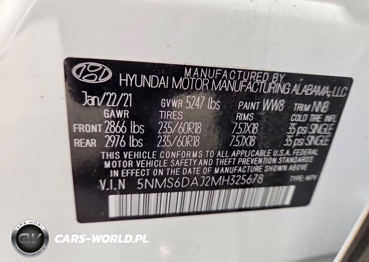 2021 Hyundai Santa Fe Sel VIN:5NMS6DAJ2MH325678 - 13
