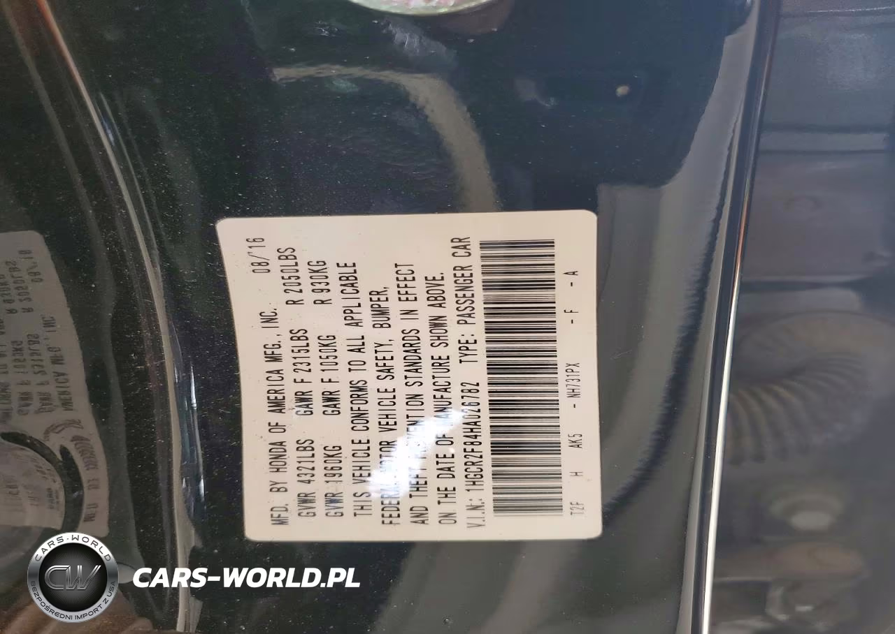 2017 Honda Accord Exl VIN:1HGCR2F84HA026782 - 12