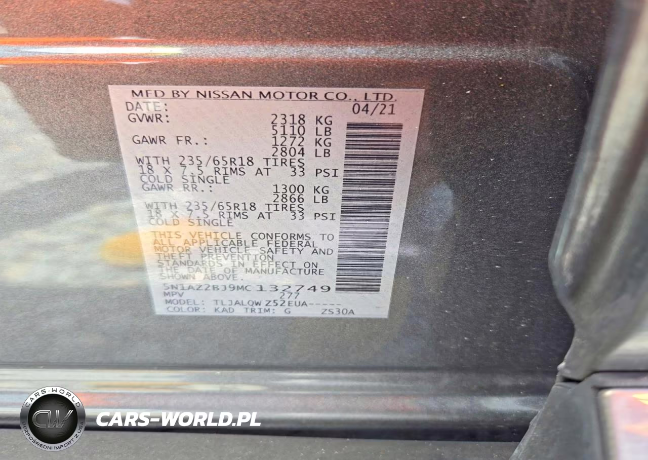 2021 Nissan Murano Sv VIN:5N1AZ2BJ9MC132749 - 12