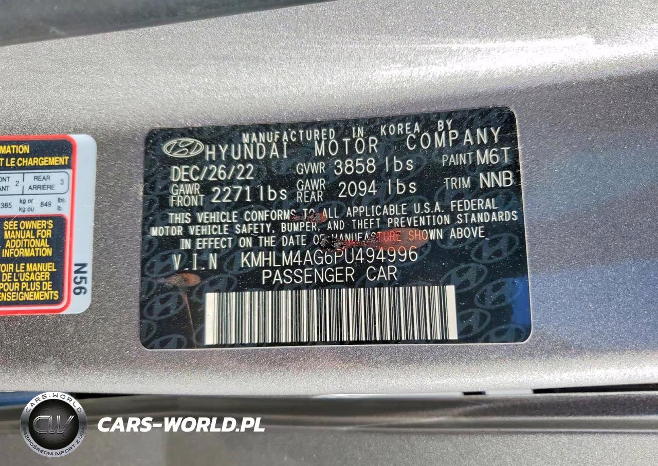 2023 Hyundai Elantra Sel VIN:KMHLM4AG6PU494996 - 12