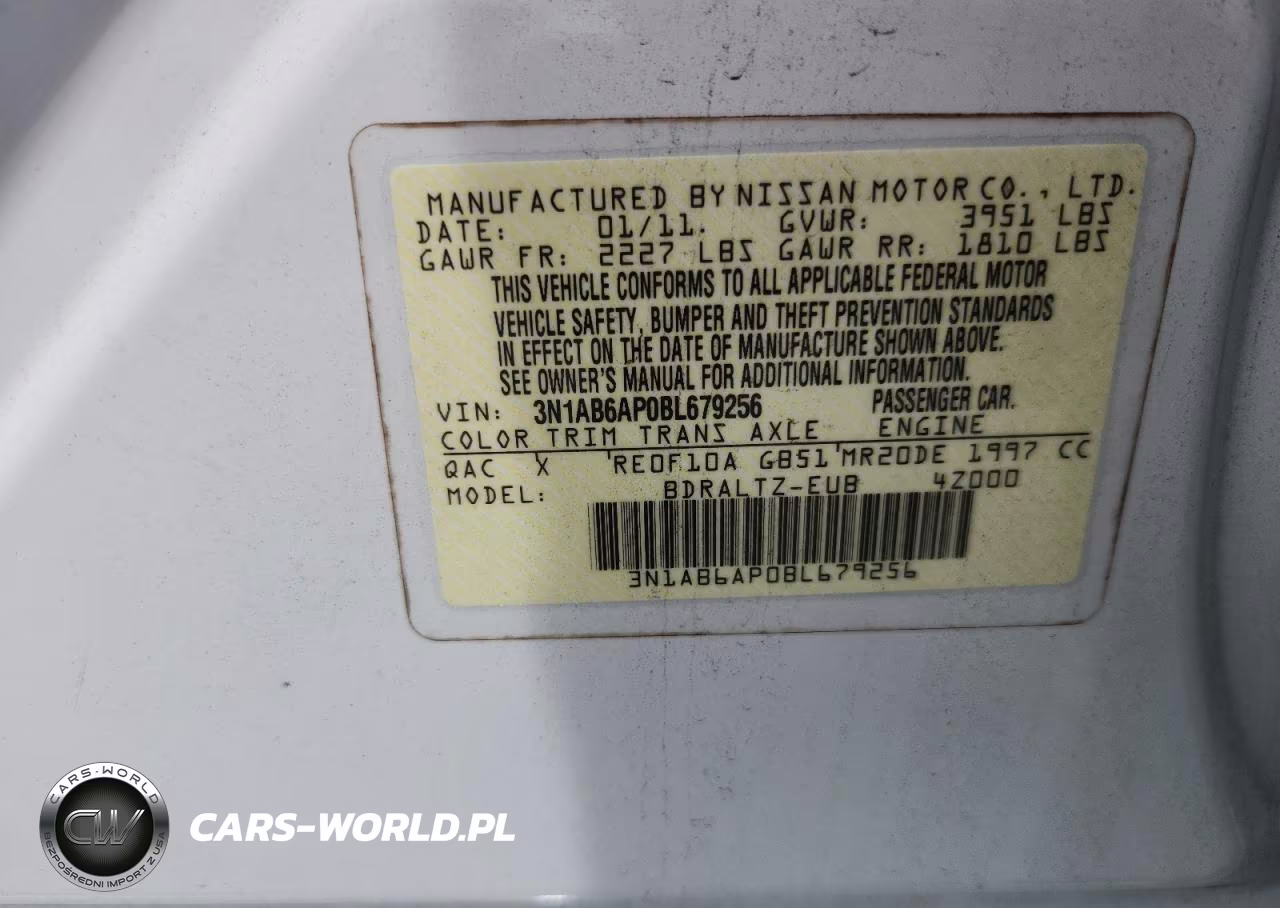 2011 Nissan Sentra 2.0 VIN:3N1AB6AP0BL679256 - 12