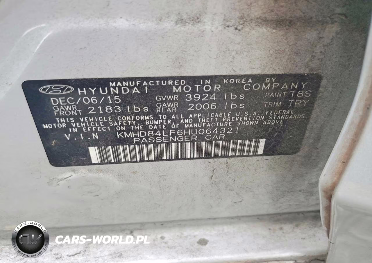 2017 Hyundai Elantra Limited VIN:KMHD84LF6HU064321 - 12