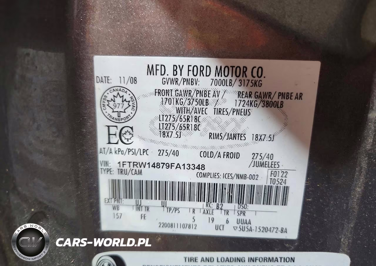 2009 Ford F150 Supercrew VIN:1FTRW14879FA13348 - 12