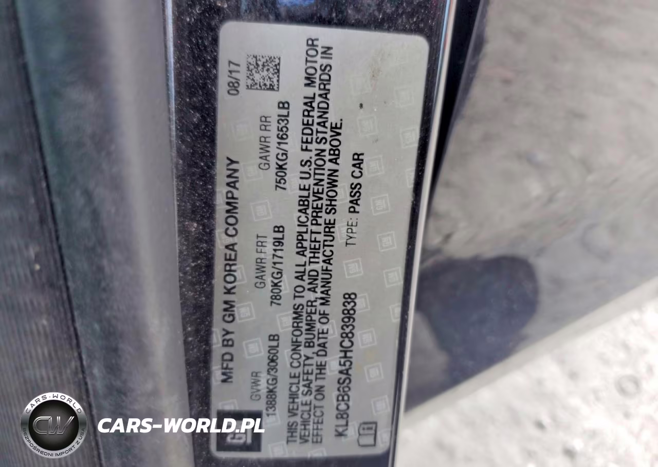 2017 Chevrolet Spark Ls VIN:KL8CB6SA5HC839838 - 12