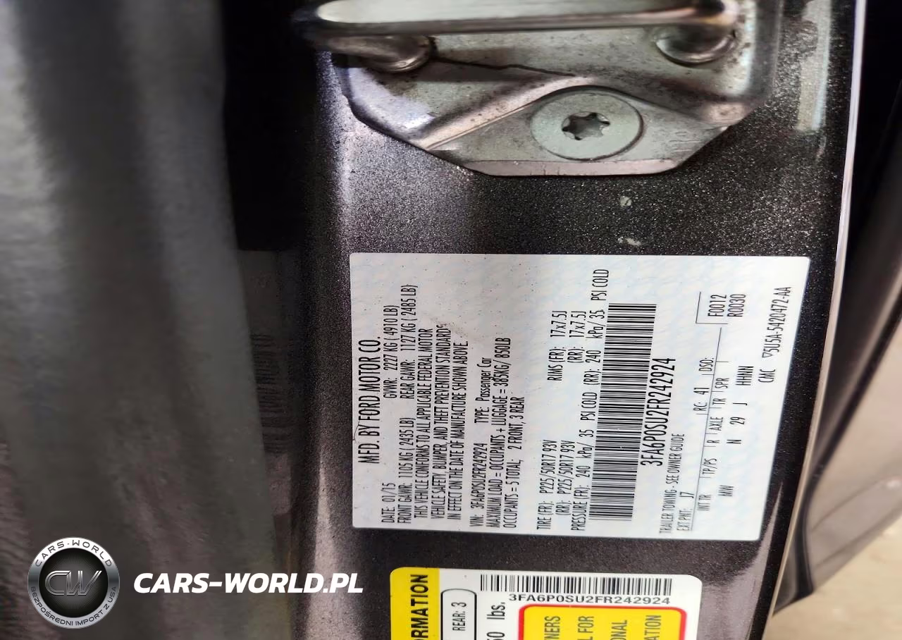 2015 Ford Fusion Titanium Phev VIN:3FA6P0SU2FR242924 - 12