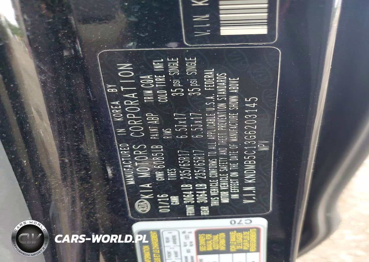 2016 Kia Sedona Lx VIN:KNDMB5C13G6203145 - 13