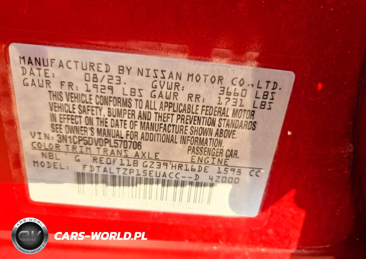 2023 Nissan Kicks Sr VIN:3N1CP5DV0PL570706 - 13