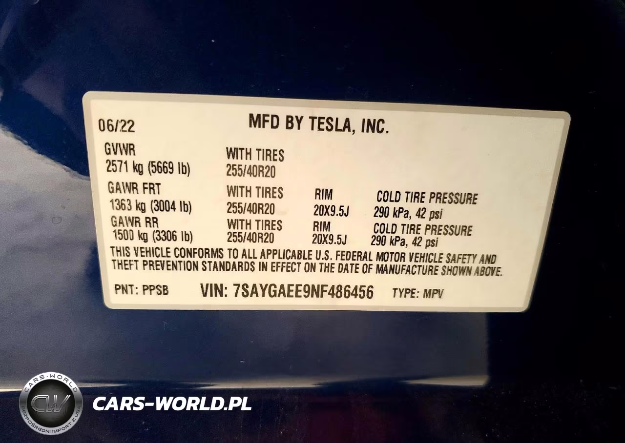 2022 Tesla Model Y VIN:7SAYGAEE9NF486456 - 12