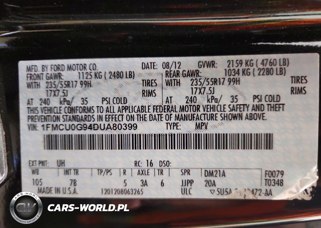 2013 Ford Escape Se VIN:1FMCU0G94DUA80399 - 13