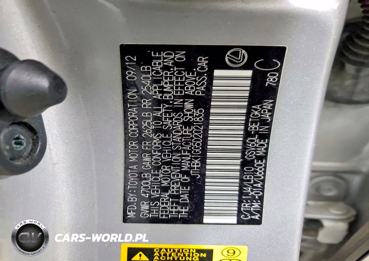 2013 Lexus Es 350 VIN:JTHBK1GG5D2021835 - 13