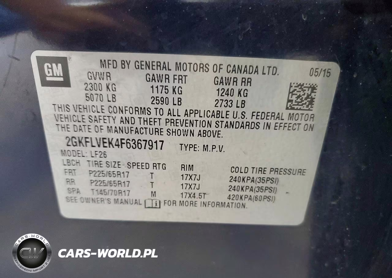2015 GMC Terrain Sle VIN:2GKFLVEK4F6367917 - 13