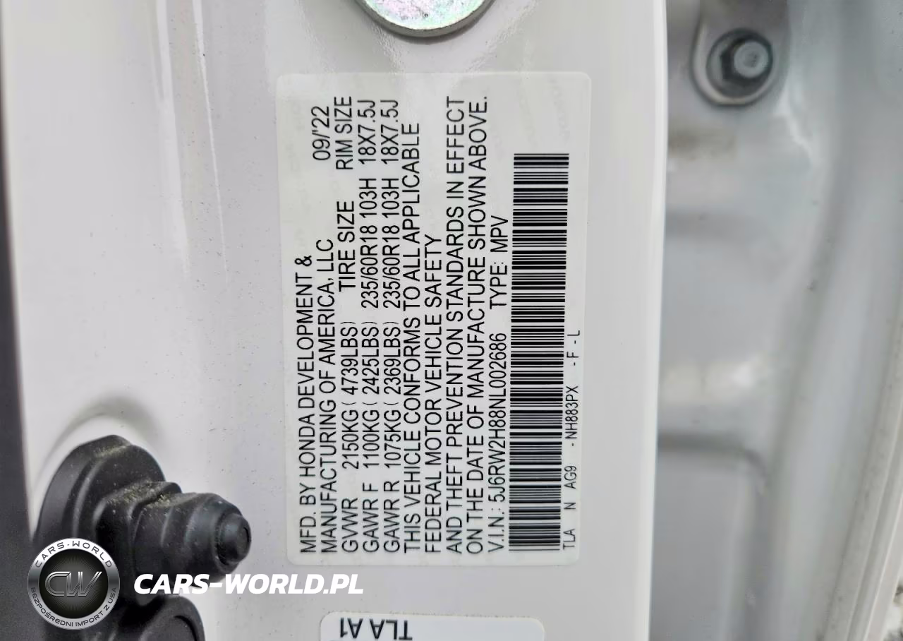 2022 Honda Cr-V Exl VIN:5J6RW2H88NL002686 - 13